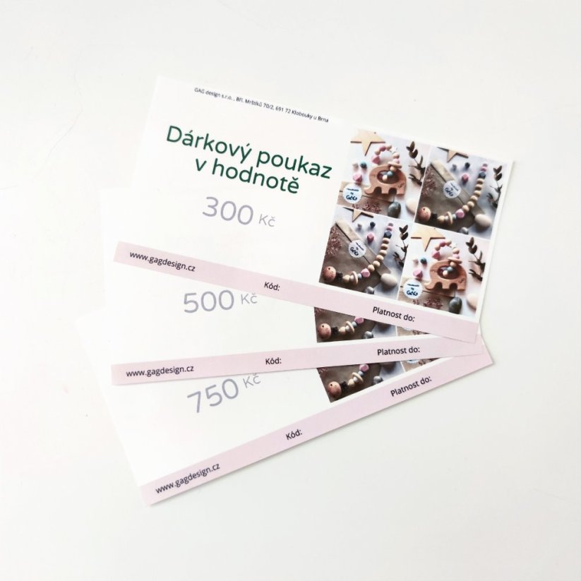 Dárkový poukaz - Hodnota: 500